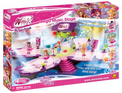 Winx Club, My Fairy Friends, Mega scena muzyczna, klocki, 500 elementów
