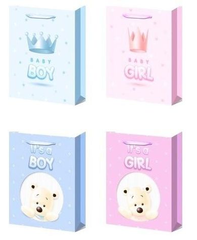 W&K, torebka prezentowa, Baby girl boy, M, 1 szt.