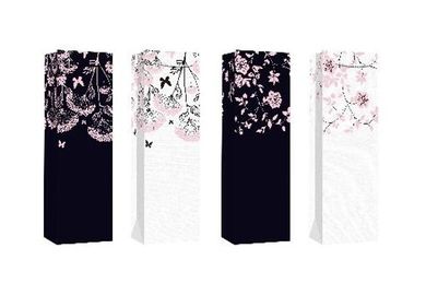 W&K, torebka prezentowa, Kwiaty, 12-35-9 cm