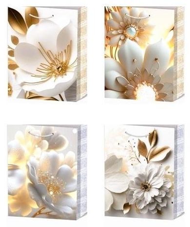 W&K, torebka prezentowa, Kwiaty, M, 1 szt.