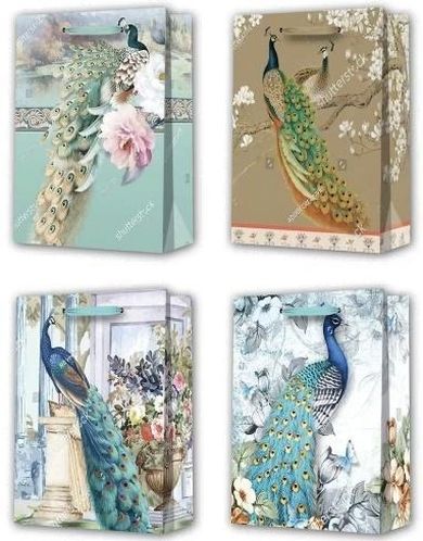 W&K, torebka prezentowa, Paw, M, 1 szt.