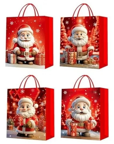 W&K, torebka prezentowa, świąteczna, rozmiar L, 1 szt.