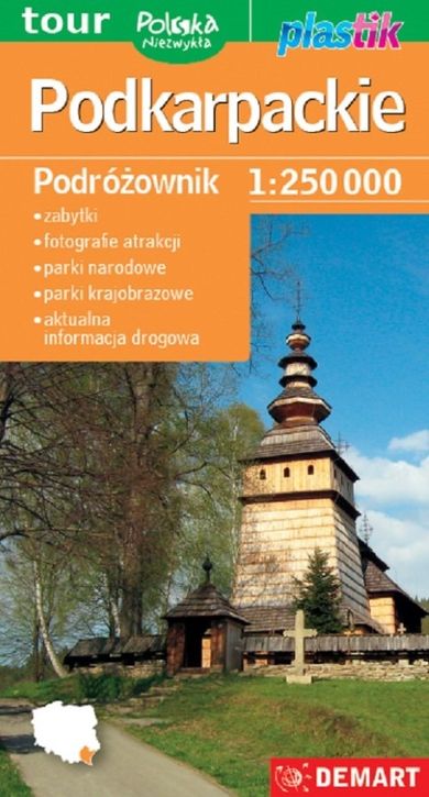 Województwo podkarpackie. Podróżownik. Mapa turysty