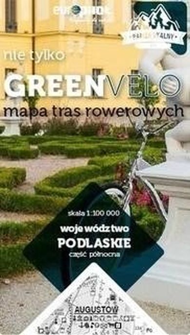 Województwo podlaskie. Część północna. Mapa tras rowerowych