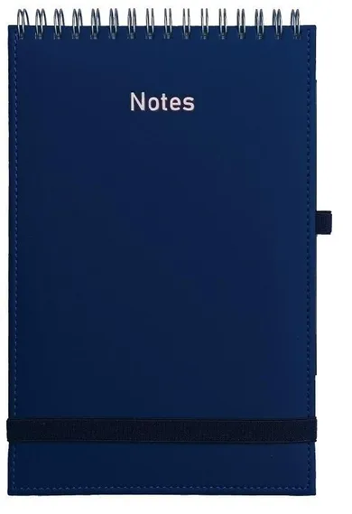 Wokół Nas, Vivella, notes A5, na spirali, z gumką, granatowy, 1 szt.