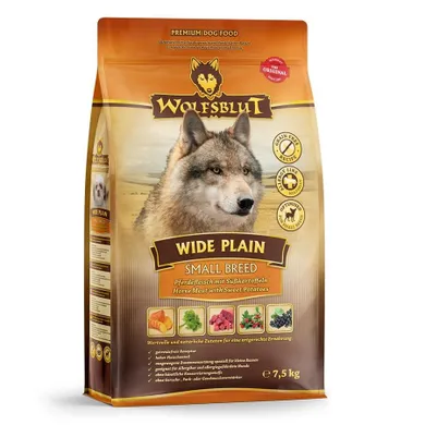 Wolfsblut, Wide Plain Small, sucha karma dla psa, horse/sweet potato, 7,5kg