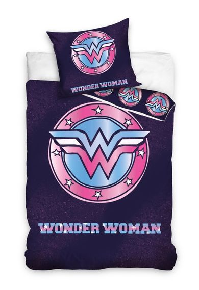 Wonder Woman, komplet pościeli bawełnianej Renforce, 140-200 + 70-90 cm