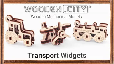 Wooden City, Widgets, transport, drewniane puzzle 3D