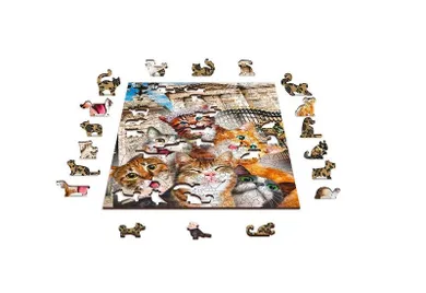 Wooden.City, drewniane puzzle z figurkami, kotki w Londynie, 200 elementów