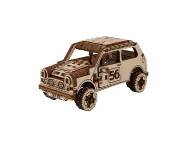 Wooden.City, Rally Car1 (Mini Cooper), model, drewniane puzzle 3D