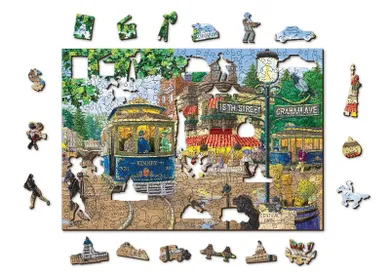 Wooden.City, Wiktoriańska ulica, drewniane puzzle z figurkami, 1010 elementów