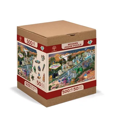 Wooden.City, Witamy w Las Vegas, drewniane puzzle z figurkami, 505 elementów