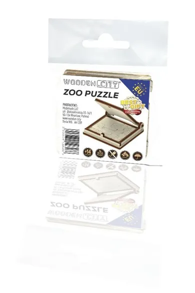 Wooden.City, ZOO, drewniane puzzle 3D