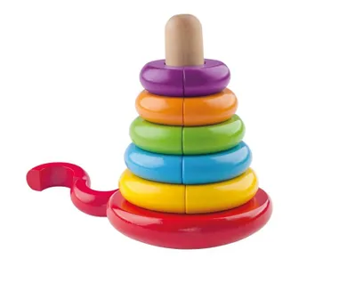 Woodyland, drewniana piramidka magnetyczna, 18-14-14 cm