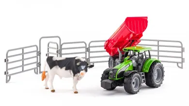 Woodyland, farma, traktor z akcesoriami, 9 elementów