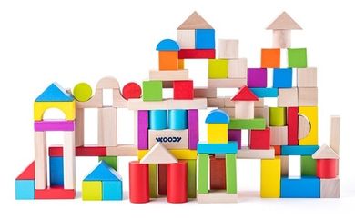 Woodyland, klocki drewniane, 100 elementów