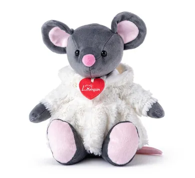 Woodyland, Mysz Azumi w futrze, maskotka, szara, 28 cm