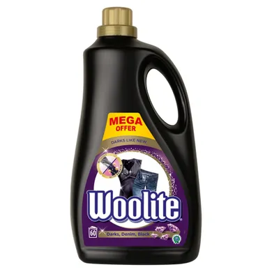 Woolite, Black Darks Denim, płyn do prania ochrona ciemnych kolorów, 3600 ml