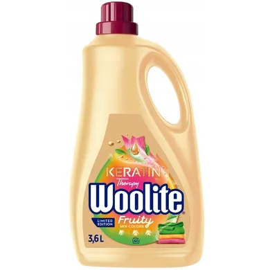 Woolite, Keratin Therapy Fruity, płyn do prania do kolorów, 3,6l