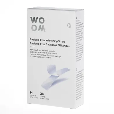 WOOM, Residue-Free Whitening Strips, paski wybielające do zębów, 28 szt.