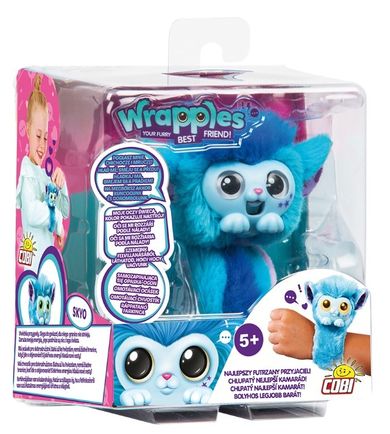 Wrapples, Skyo, maskotka interaktywna, niebieska
