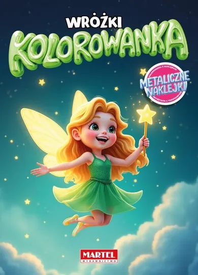 Wróżki z naklejkami metalicznymi. Kolorowanka