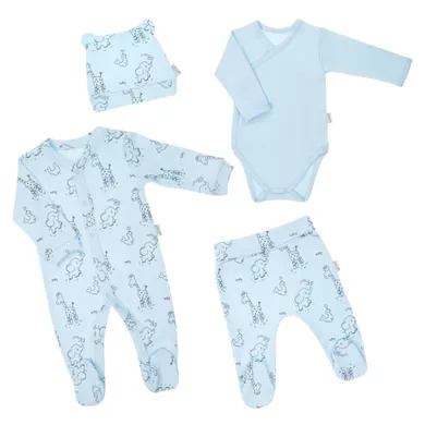 Wyprawka chłopięca, niebieska, 4 elementy, Nicol