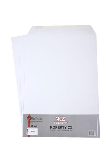 Wz Eurocopert, koperta C3, z paskiem, biała, 50 szt.