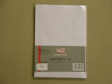 Wz Eurocopert, koperta C5 z paskiem, biała, 50 szt.