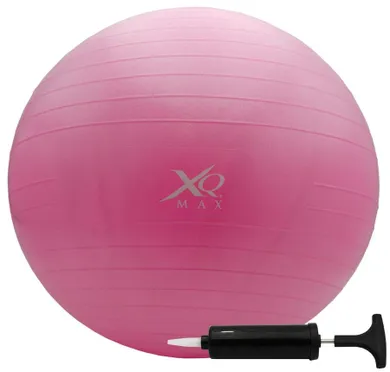 XQ Max, piłka fitness gimnastyczna z pompką, różowa, 55 cm
