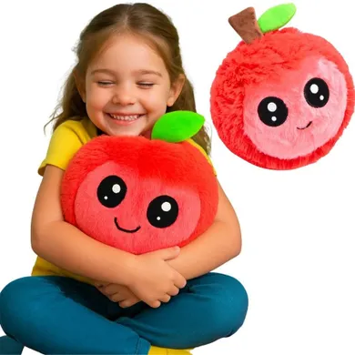Xqmax, piłka pluszowa emoji, owoc, czerwona, 23 cm