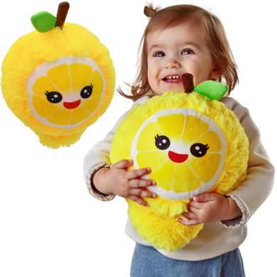Xqmax, piłka pluszowa emoji, owoc, żółta, 23 cm