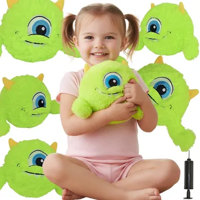 Xqmax, piłka pluszowa emoji z rączkami, zielona, 23 cm