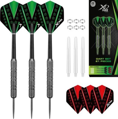 Xqmax, rzutki lotki metalowe dart, 3 szt., czarne