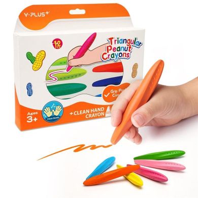 Y-Plus, Peanuts, kredki trójkątne, 12 szt.