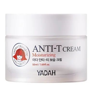 Yadah, Anti-T Moisturizing Cream, nawilżający krem do twarzy, 50 ml