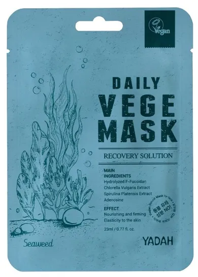 Yadah, Daily Vege, maska w płachcie wodorosty, 23 ml