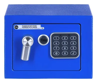 Yale, Mini Electronic Safe Blue, sejf podstawowy, mini, niebieski