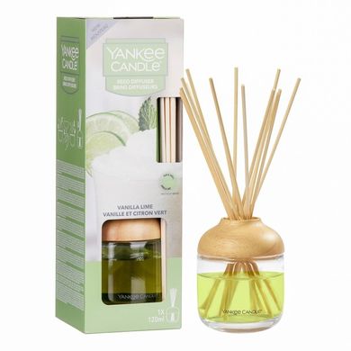 Yankee Candle, Reed Diffuser, Vanilla Lime, pałeczki zapachowe z dyfuzorem, 120ml