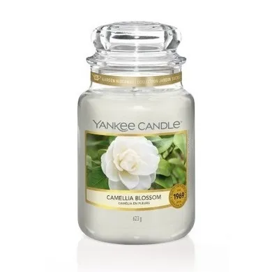 Yankee Candle, świeca zapachowa duży słój, Camellia Blossom, 623g