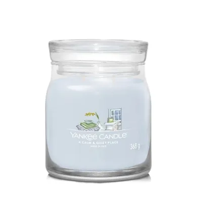 Yankee Candle, świeca zapachowa, średni słój, A Calm & Quiet Place, 368g