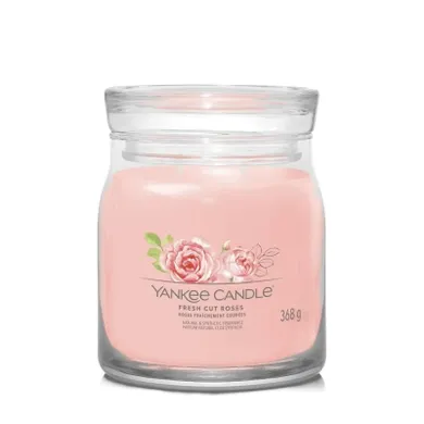 Yankee Candle, świeca zapachowa, średni słój, Fresh Cut Roses, 368g