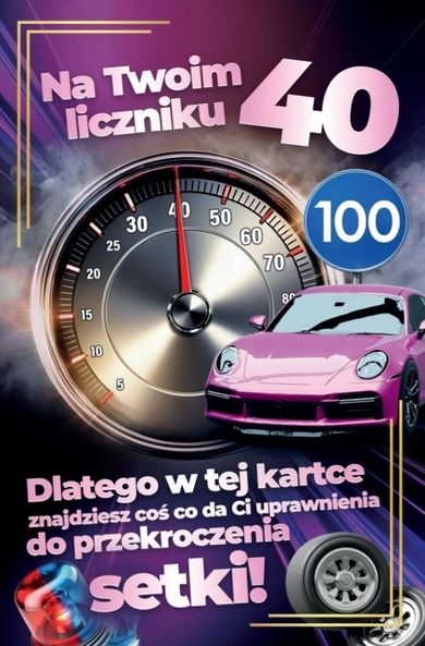 YEKU, karnet Prawo Jazdy 40 urodziny damskie