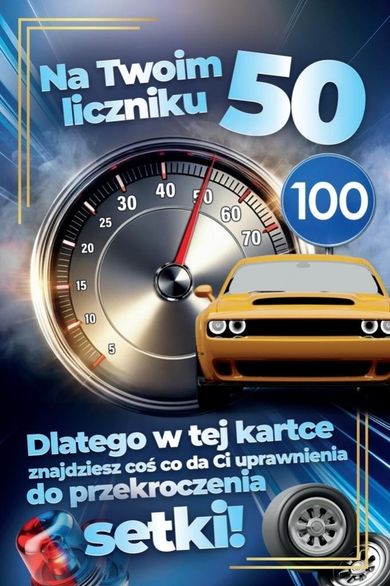 YEKU, karnet Prawo Jazdy 50 urodziny męskie