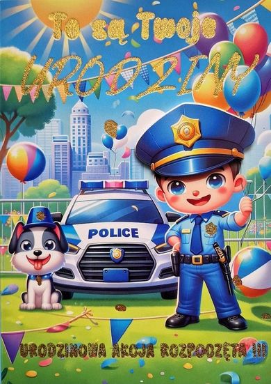 YEKU, karnet urodzinki, Policjant, 3K