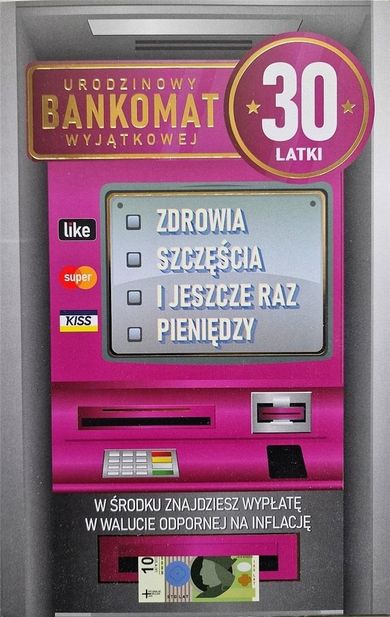 YEKU, karnet urodziny 30 damskie