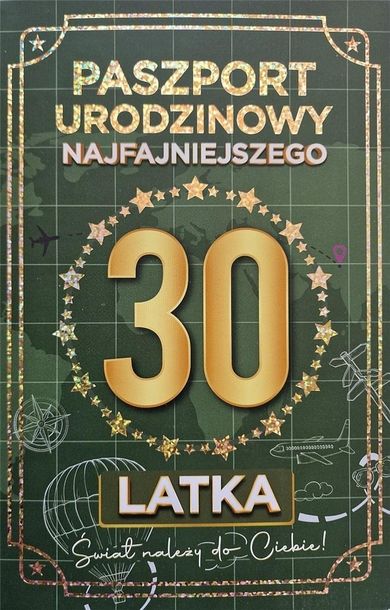 YEKU, karnet urodziny 30 Nowy paszport, męskie