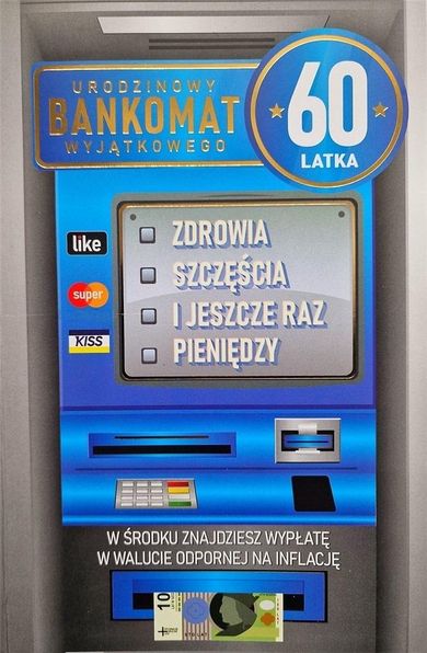YEKU, karnet urodziny 60 męskie