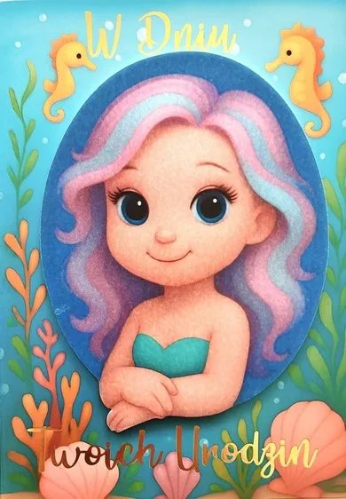 YEKU, karnet, Urodziny dziewczynki syrenka