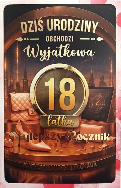 YEKU, karnet z wymiennymi rocznikami 18 damska